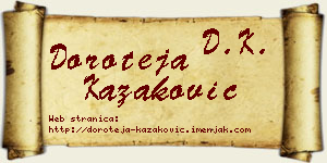 Doroteja Kazaković vizit kartica